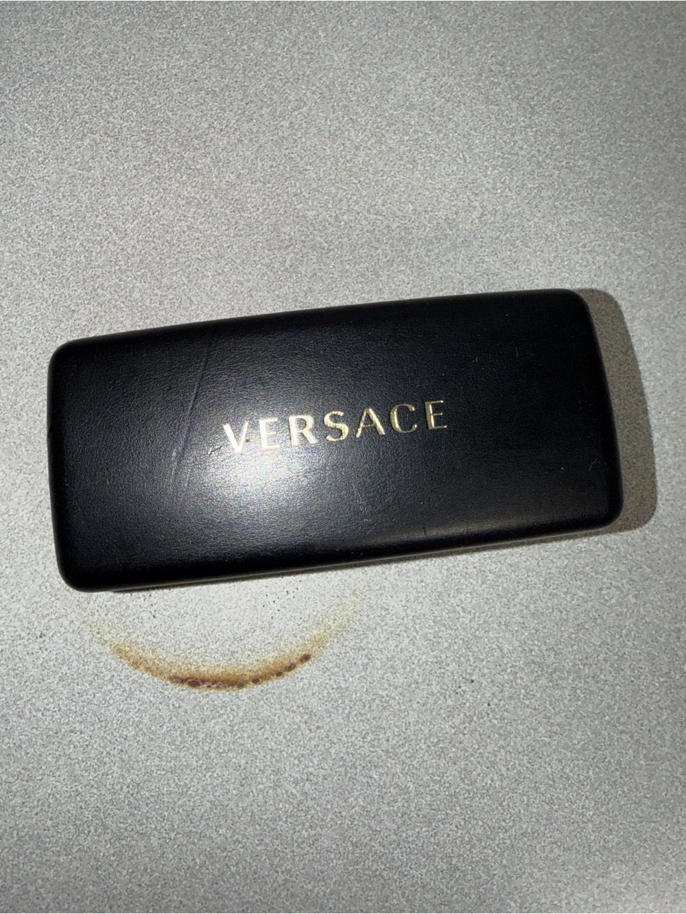 Versace Black and Gold Hard Sunglasses Case
